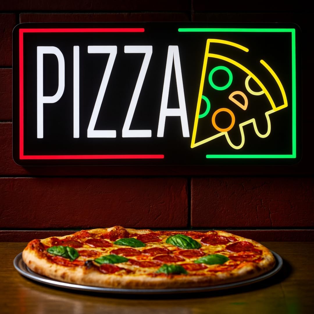 Lighting Decor Home - Pizza Neon Sign Business USB LED