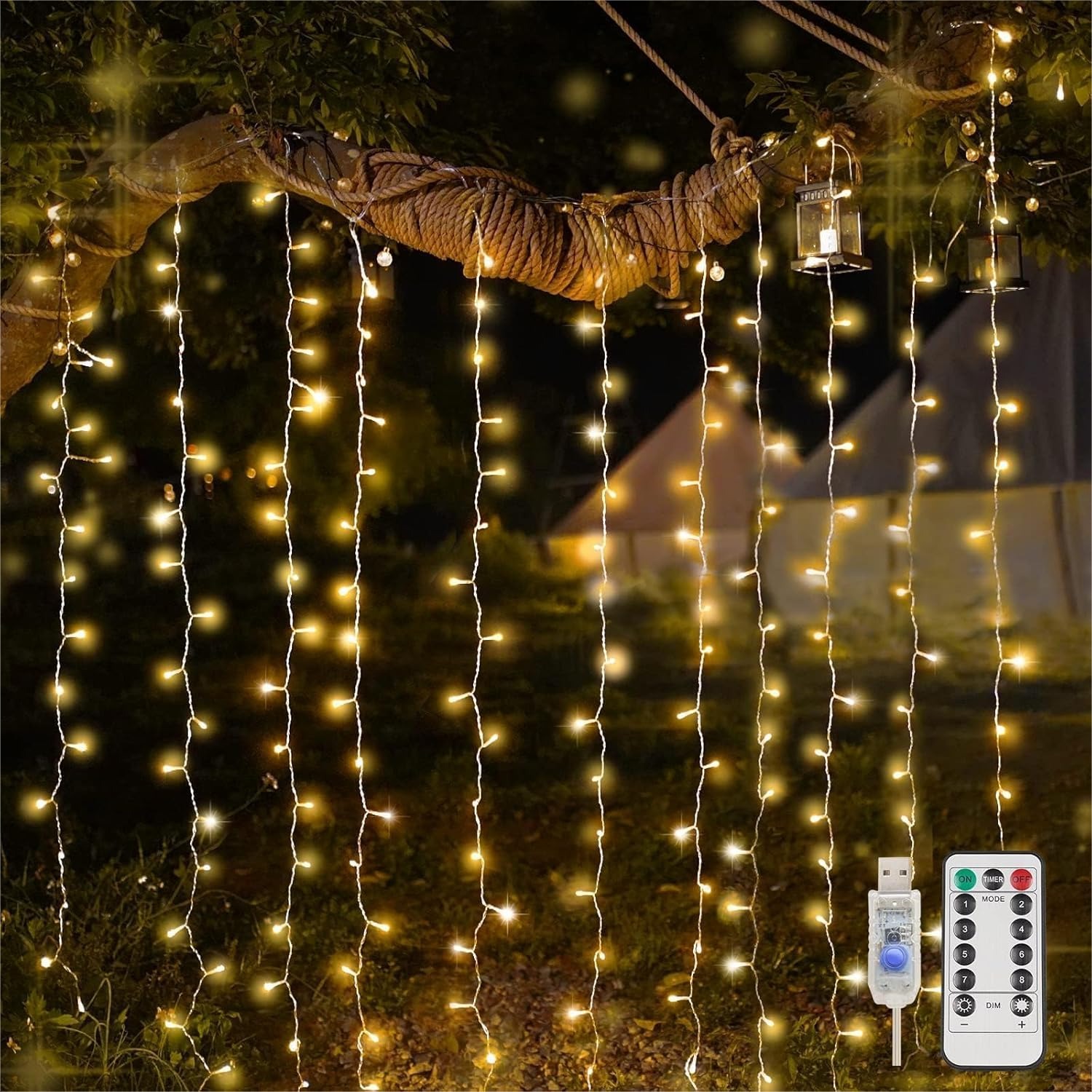Lighting Decor For Wedding - Curtain Lights For Bedroom 200 Led