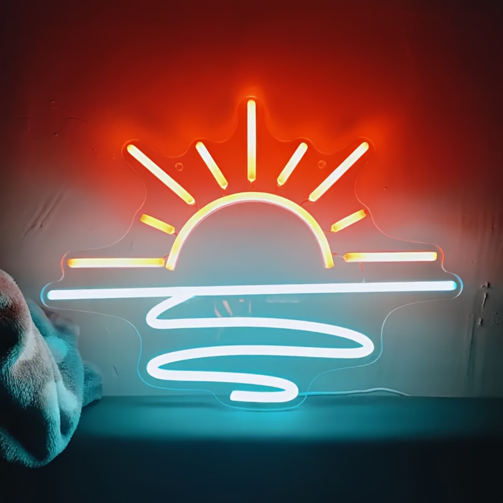Lighting Decor Sunrise - Sunrise&Sunset Neon Sign Light, Multipurpose Decorative