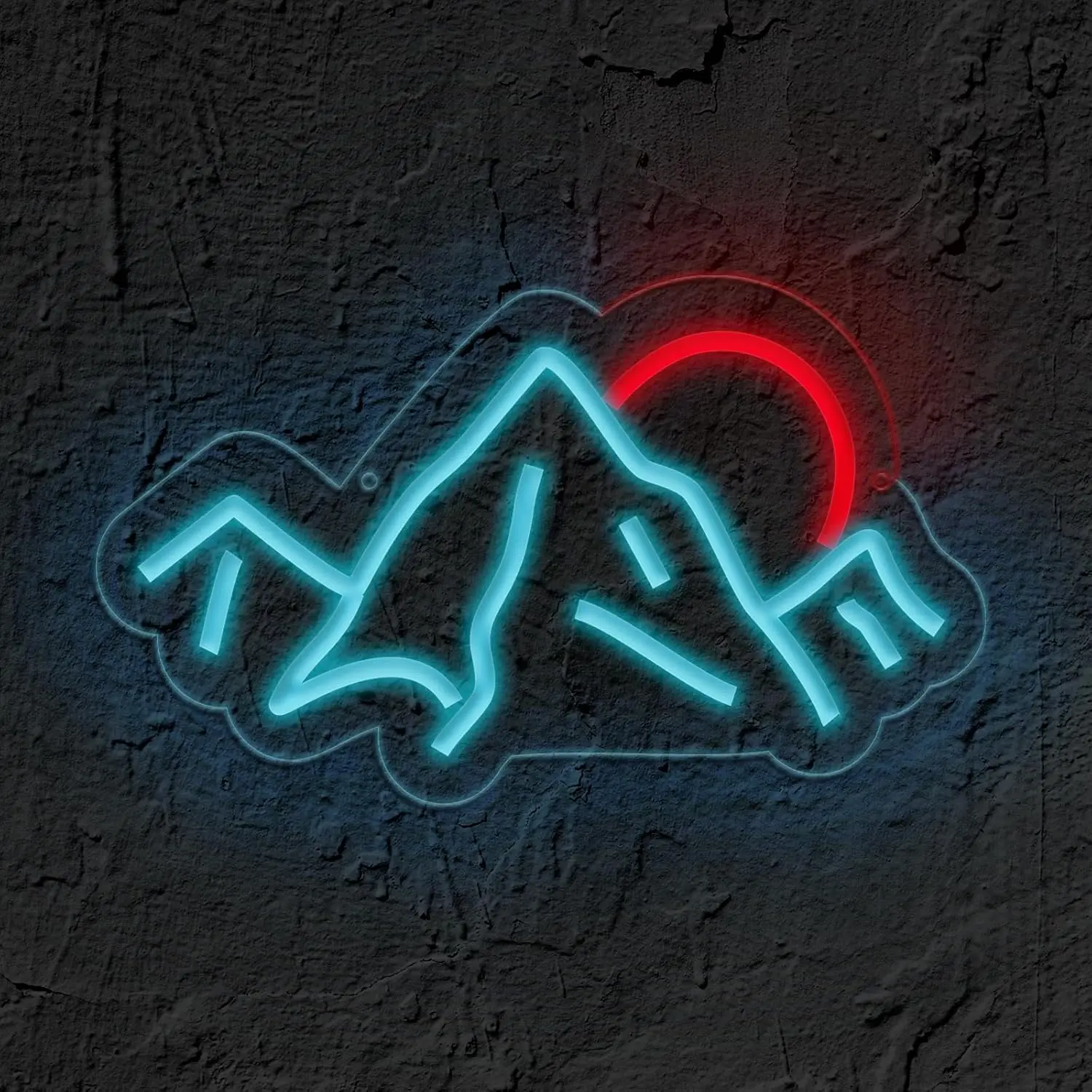 Lighting Decor Sunrise - Sunrise Sunset Neon Sign Mountain LED