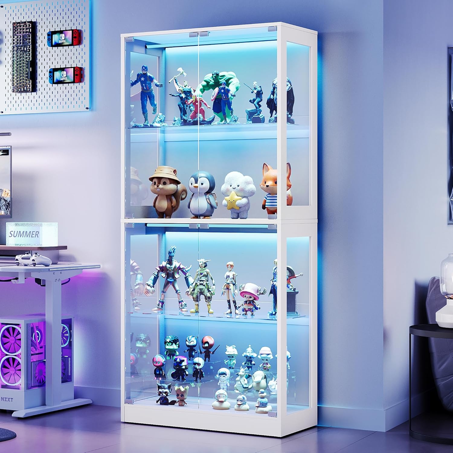 RGB Display Cabinet with Adjus - Lighting & Home Decor Studio 리뷰 및 가격