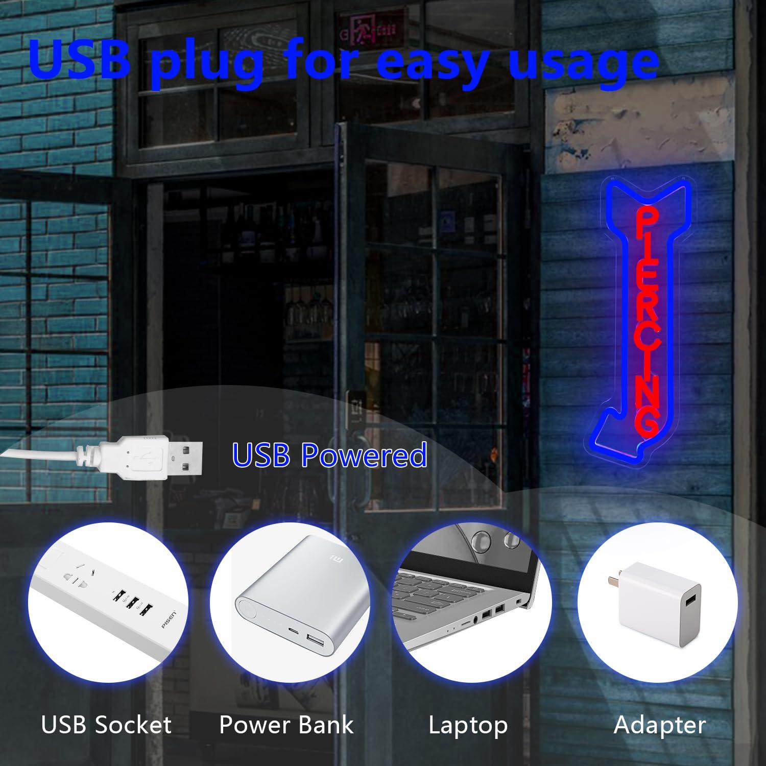 Piercing Neon Sign LED Lights  - Lighting Decor Store 리뷰 및 가격
