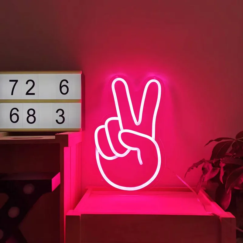 Peace Neon Sign LED Nightlight - Lighting Decor Store 리뷰 및 가격