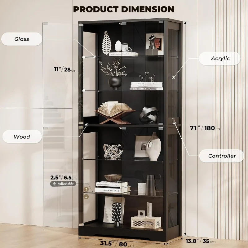 BROTTAR Display Cabinet with G - Lighting & Home Decor Studio 리뷰 및 가격