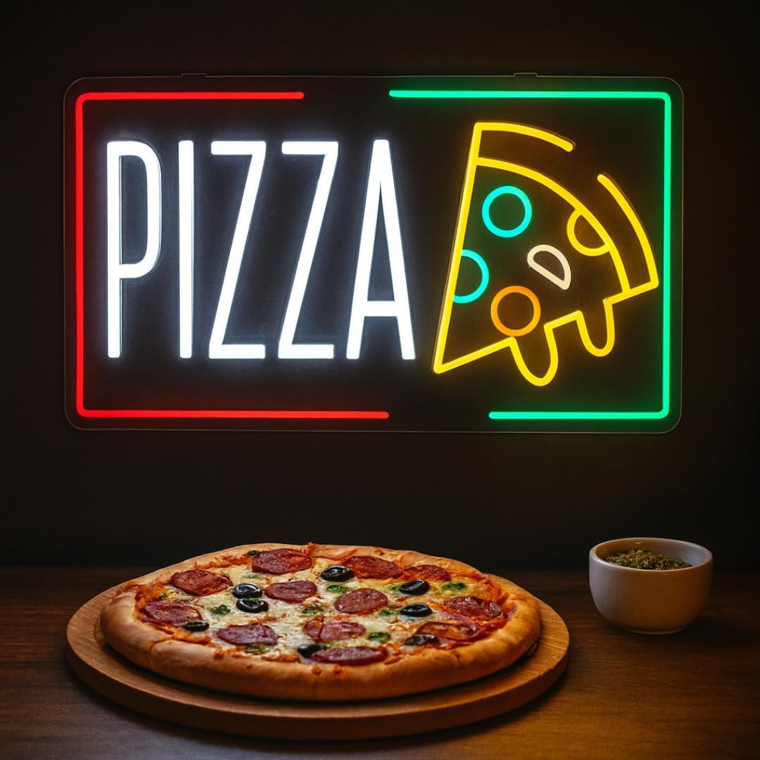 Pizza Neon Sign Business USB L - Lighting Decor Home 리뷰 및 가격