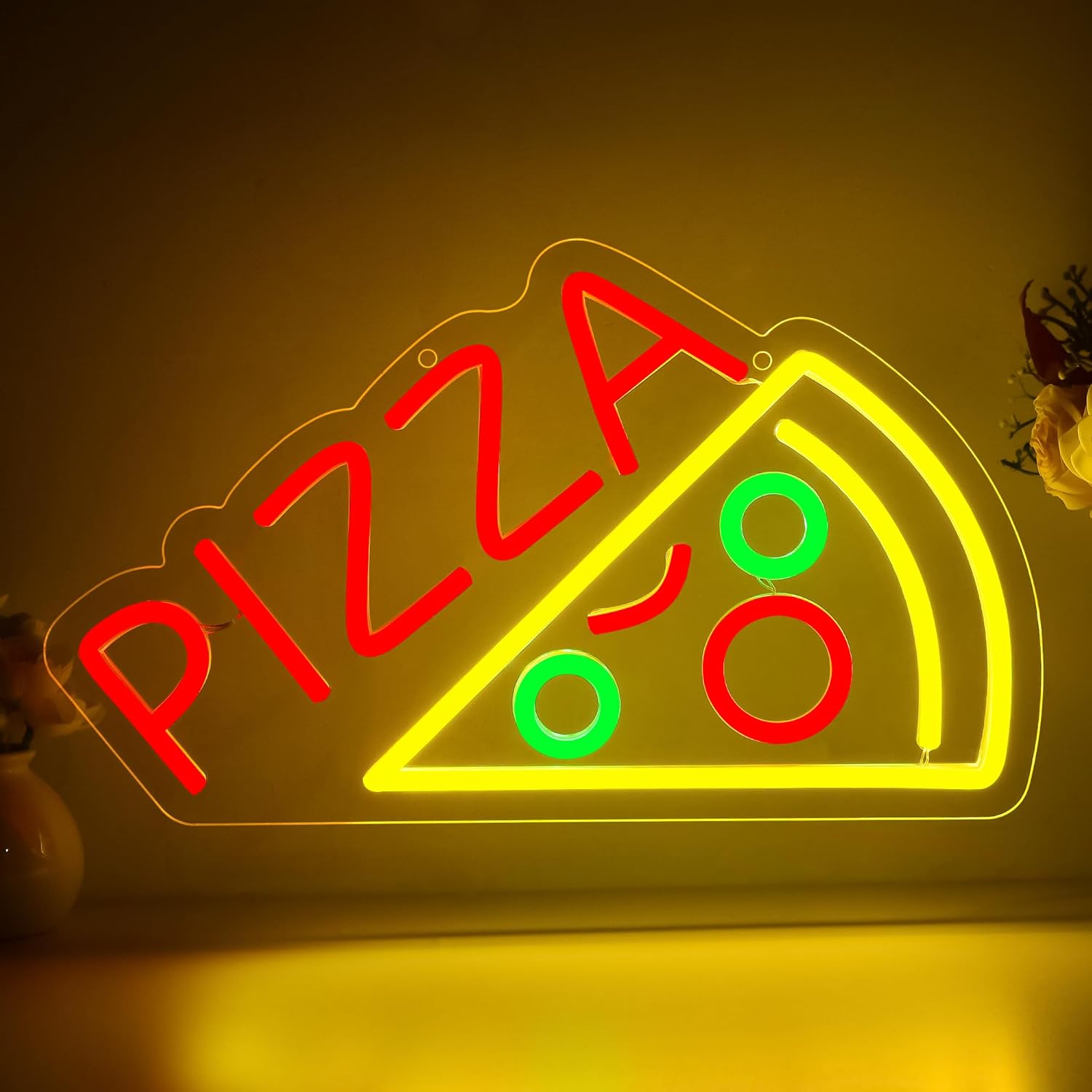Pizza Neon Sign Business USB L - Lighting Decor Home 리뷰 및 가격