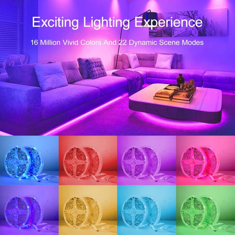 DC 5V USB LED Strip Lights APP - Decor Lighting Lamps 리뷰 및 가격
