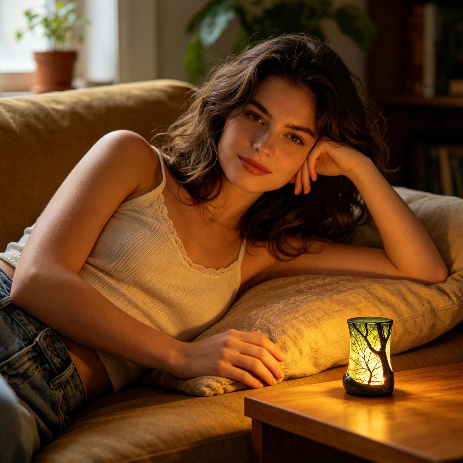 Bedside Table Lamp Forest Nigh - Lighting Decor Home 리뷰 및 가격