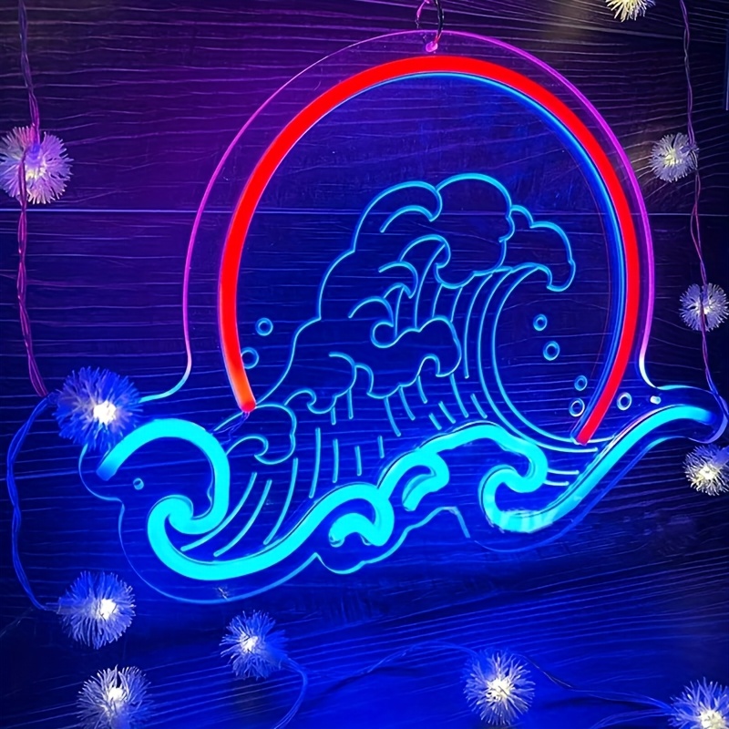 Wave Wall Neon Light Sign Sunr - Lighting Decor Sunrise 리뷰 및 가격