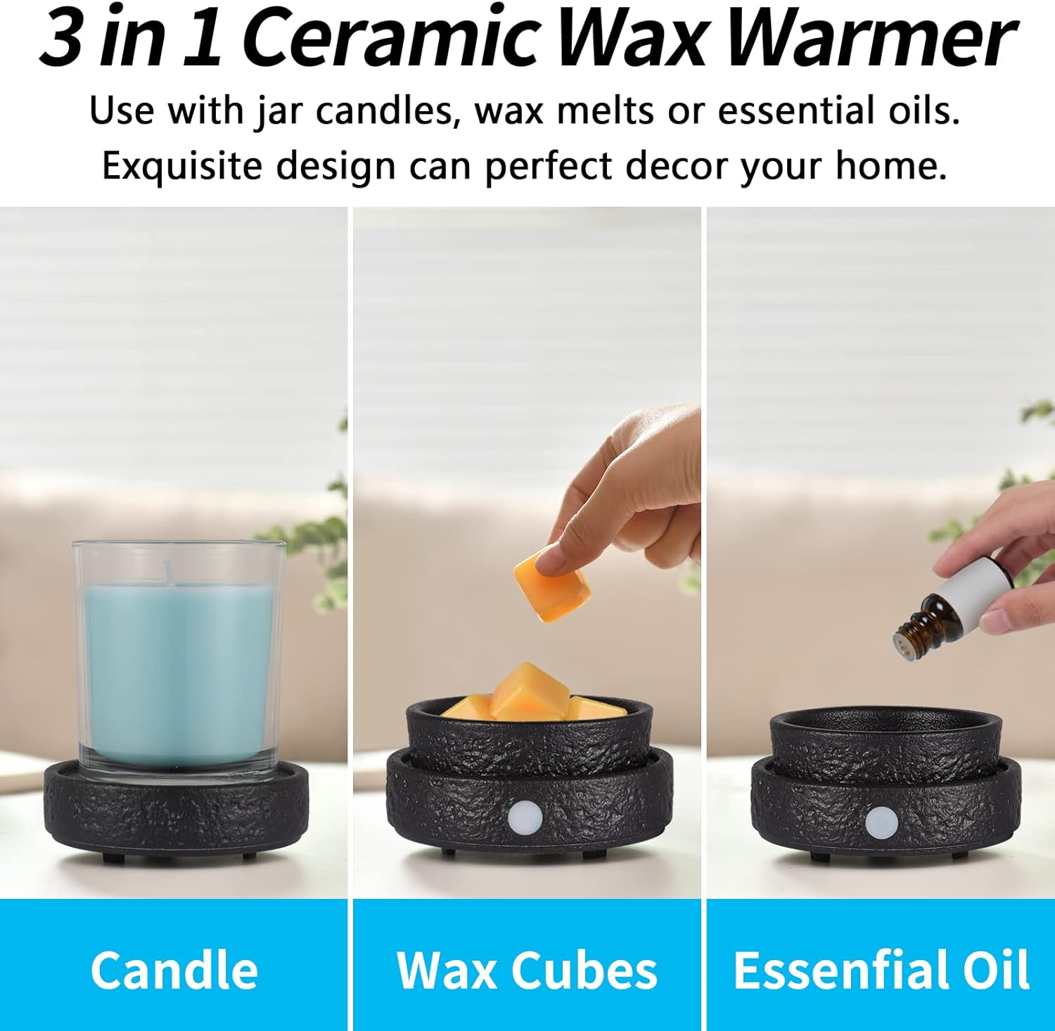 Ceramic Wax Melt Warmer, 3-in- - Wax Melter Electric 리뷰 및 가격
