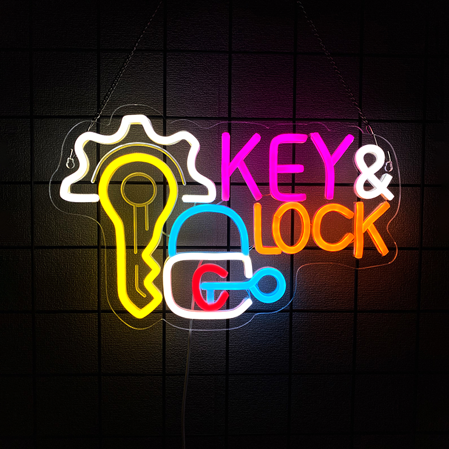 Key and Lock Neon Sign for Wal - Lighting Decor Rentals 리뷰 및 가격