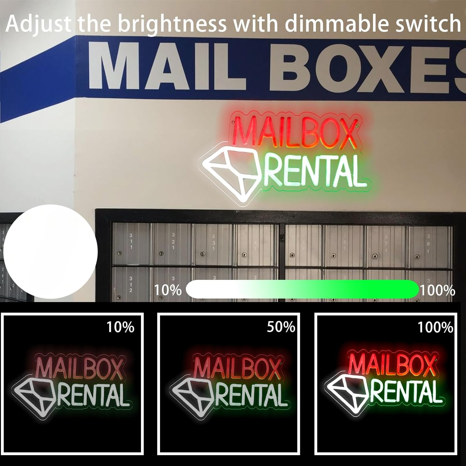 Mailbox Rental Neon Sign USB P - Lighting Decor Rentals 리뷰 및 가격
