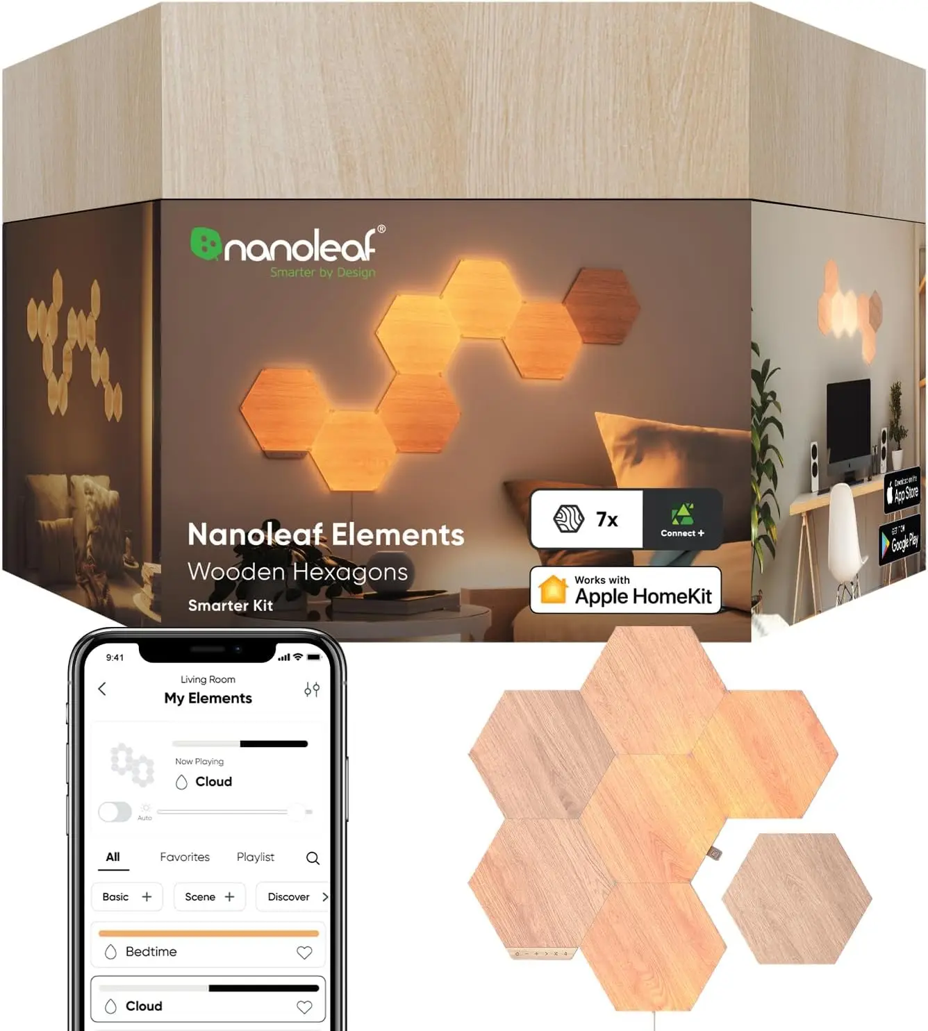 Elements Wood Look Smart Wall  - Elements Lighting Decor 리뷰 및 가격