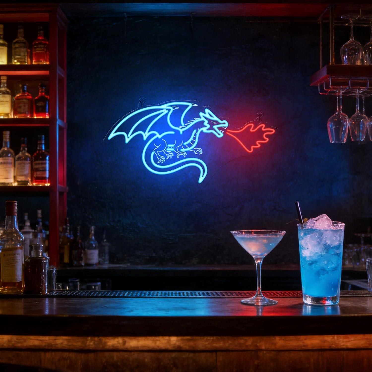 Dragon Neon Sign LED Dimmable  - Lighting Decor Home 리뷰 및 가격