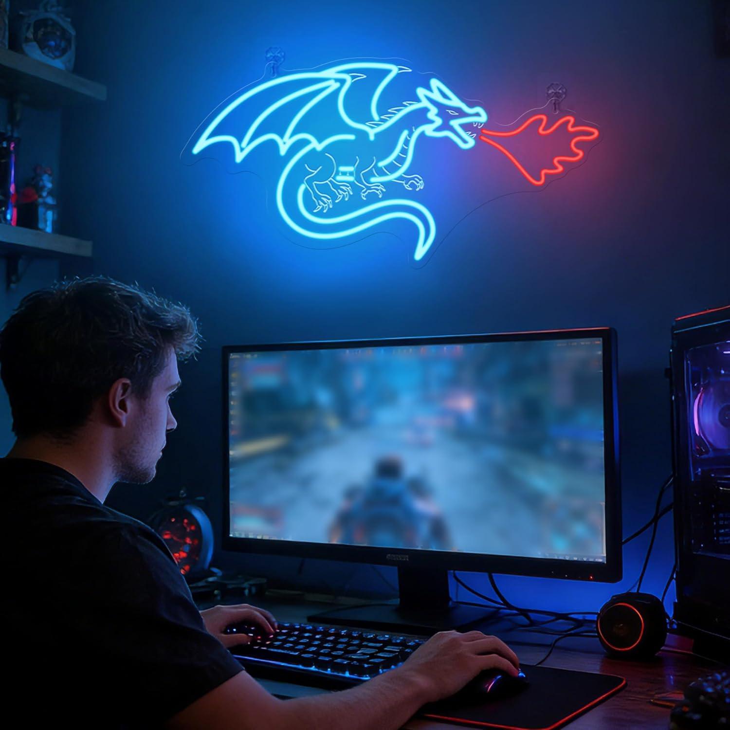 Dragon Neon Sign LED Dimmable  - Lighting Decor Home 리뷰 및 가격