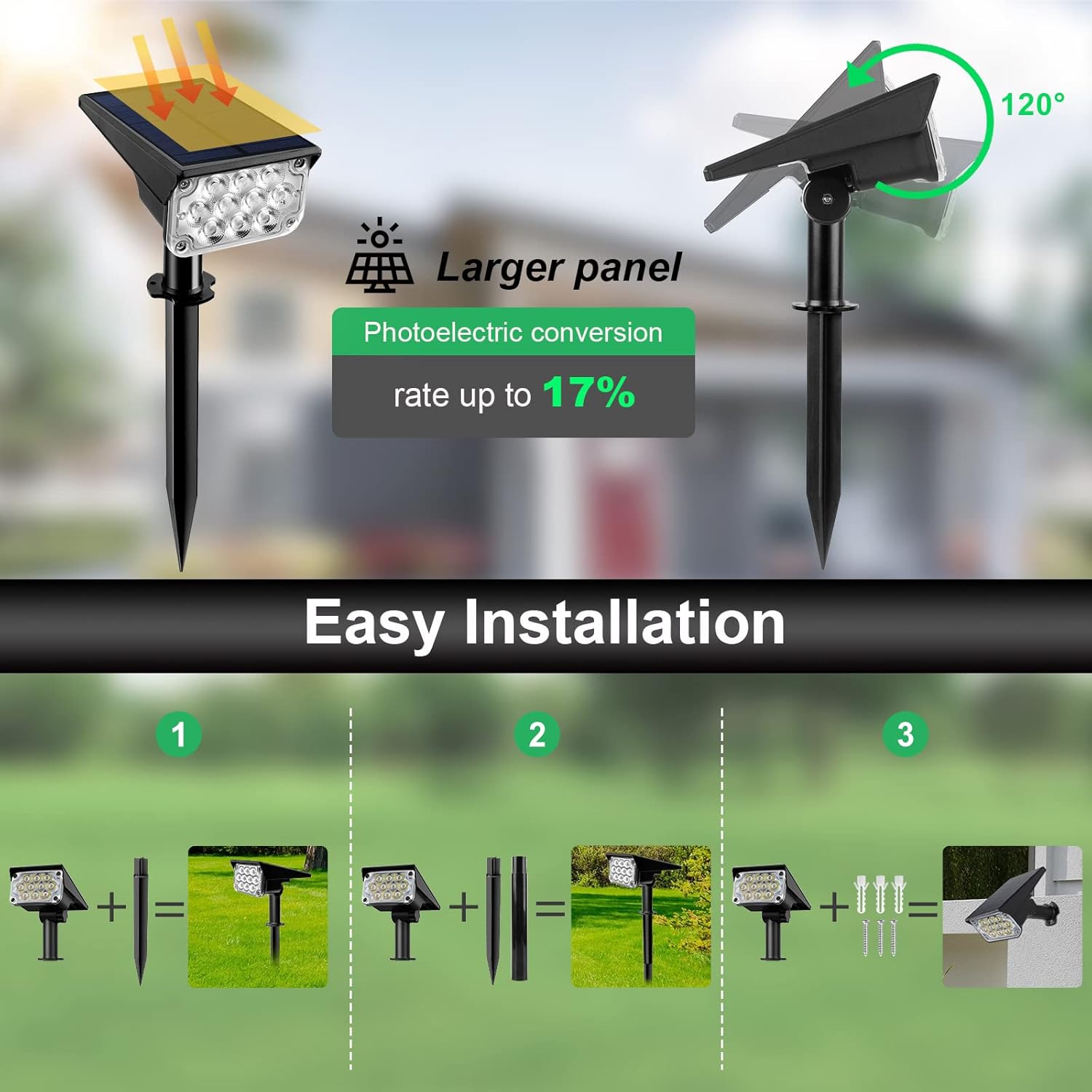 2pcs Solar LED Light Outdoor R - Lighting Decor Sunrise 리뷰 및 가격