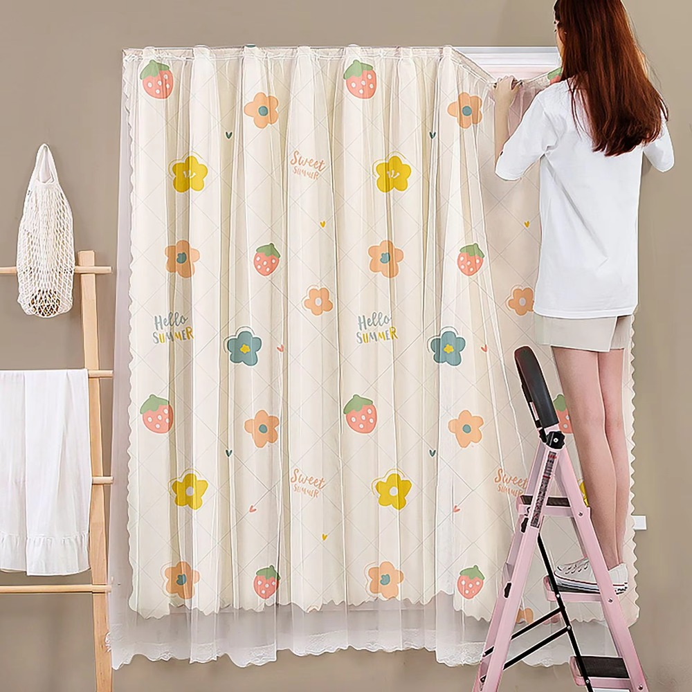 1 Pc No Drill Double Layer Cur - Lighting Decor Rentals 리뷰 및 가격