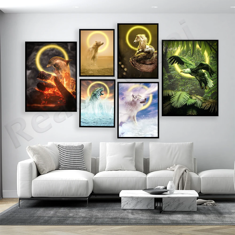 Elements eagle, wolf, dolphin, - Elements Lighting Decor 리뷰 및 가격