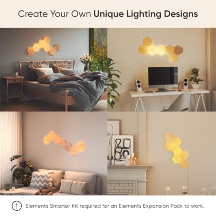 Elements Wood Look Smart Wall  - Elements Lighting Decor 리뷰 및 가격