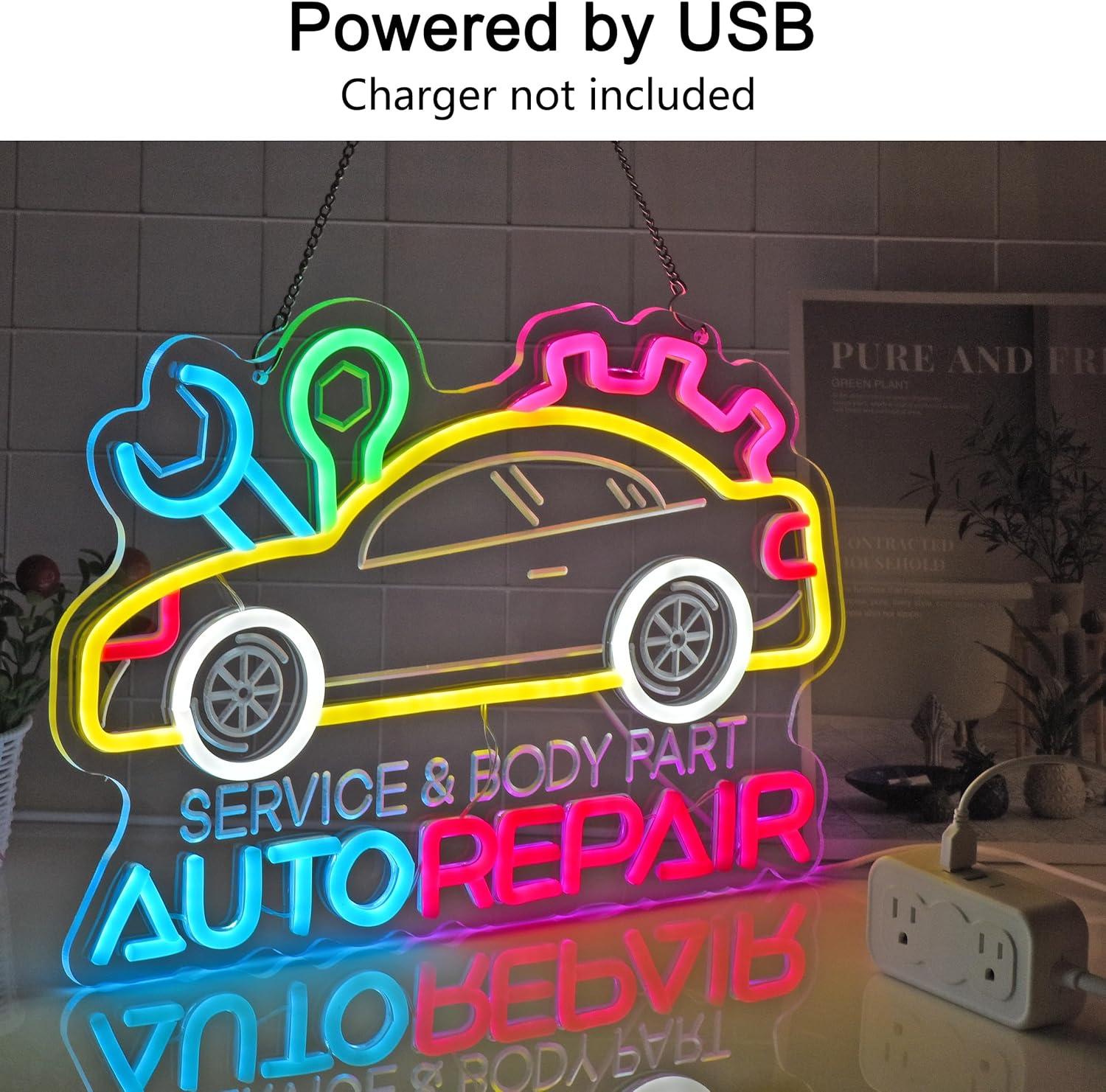 Auto Repair Neon Sign Neon Lig - Lighting Decor Home 리뷰 및 가격