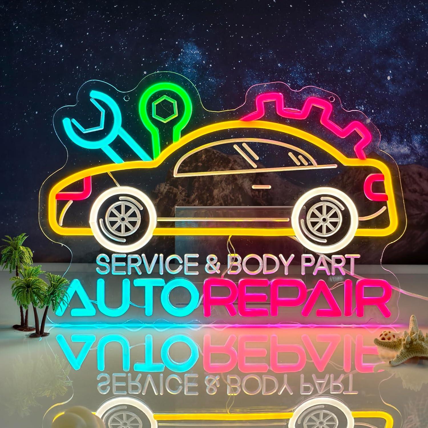 Auto Repair Neon Sign Neon Lig - Lighting Decor Home 리뷰 및 가격
