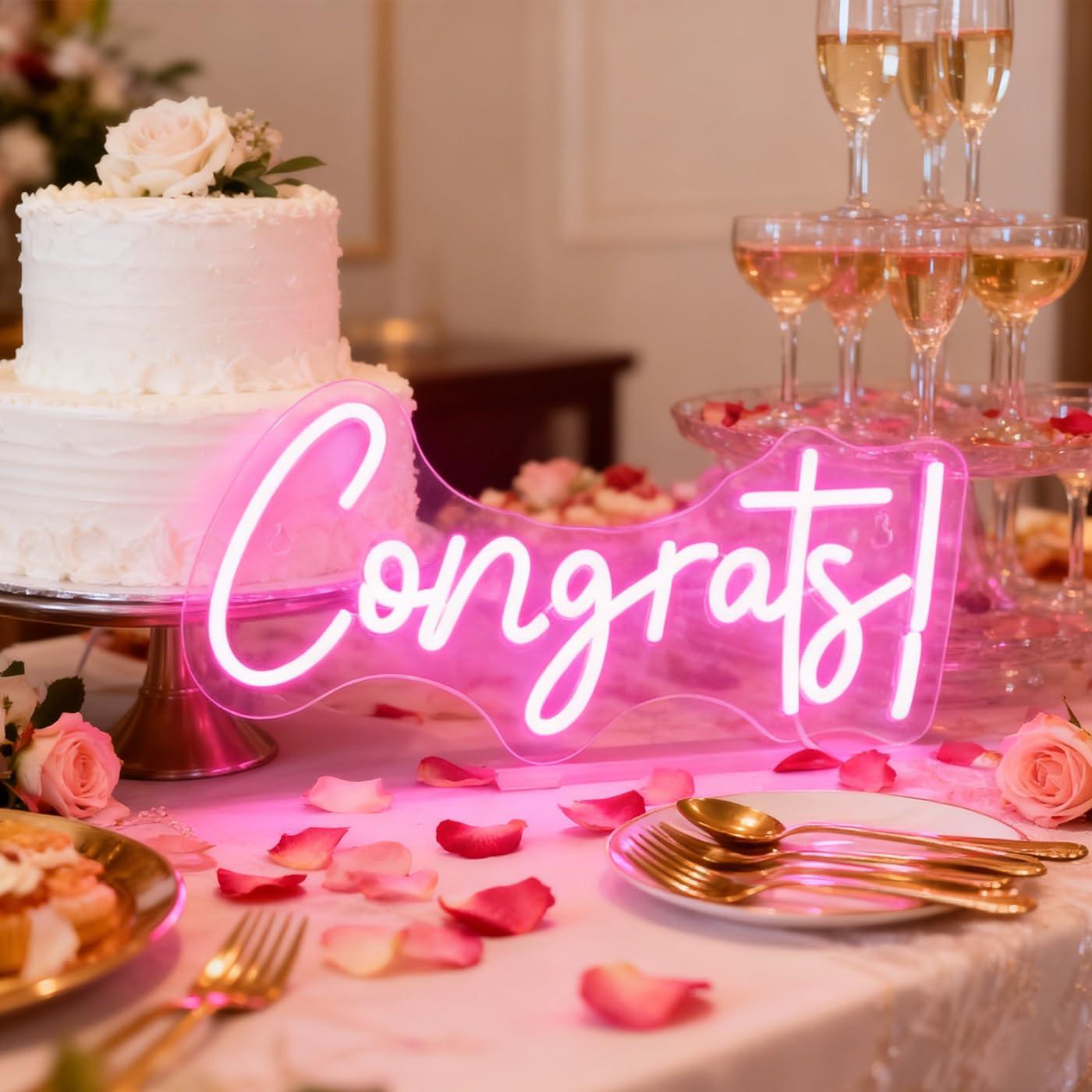 Congrats Neon Sign LED Word Li - Lighting Decor Home 리뷰 및 가격