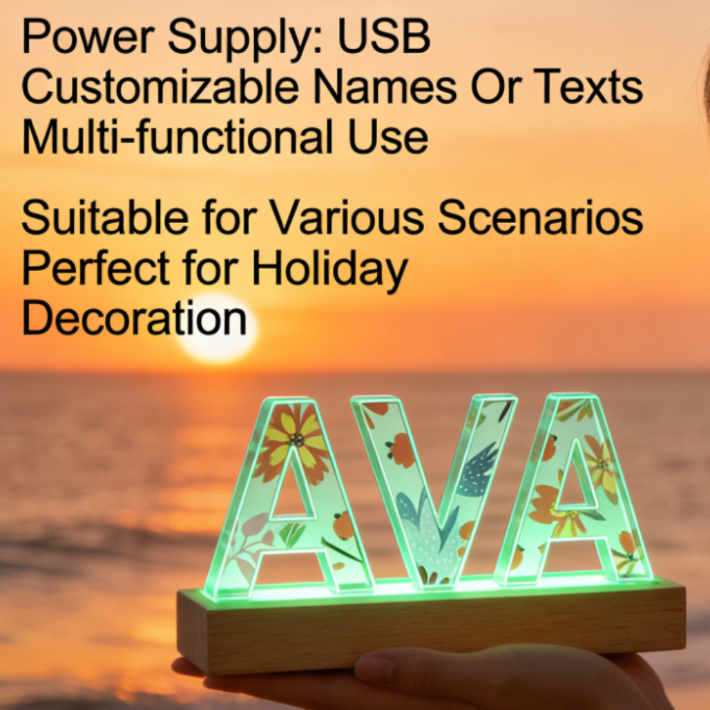 1pc Custom Name Acrylic LED Na - Lighting Decor For Wedding 리뷰 및 가격