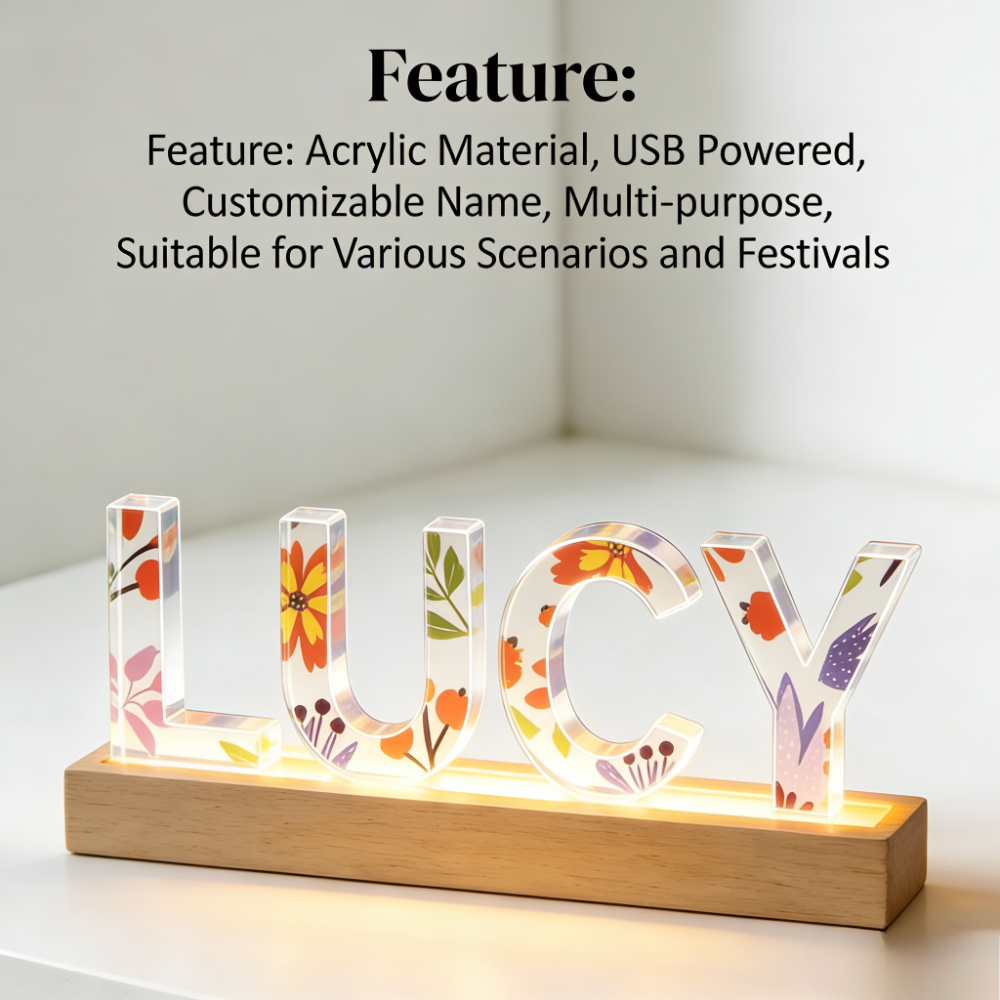1pc Custom Name Acrylic LED Na - Lighting Decor For Wedding 리뷰 및 가격