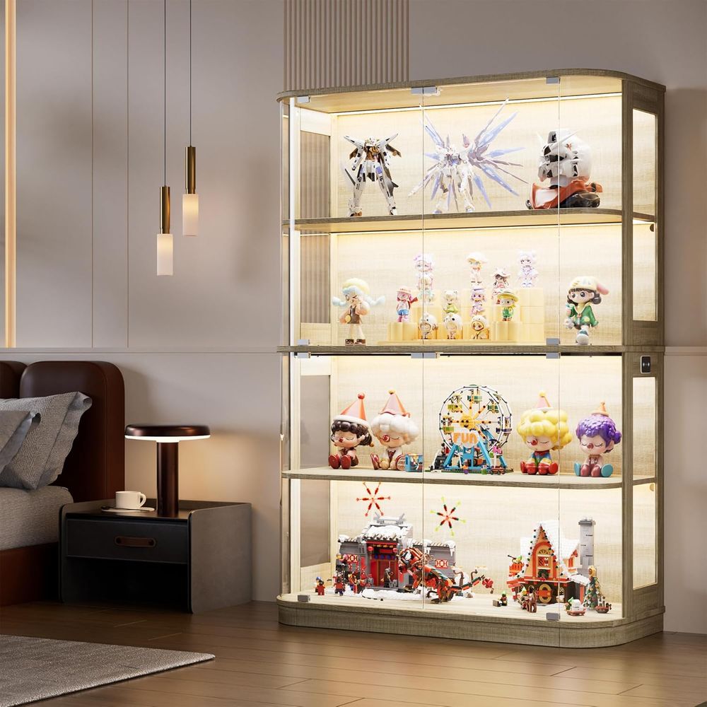 47.2 Glass-Door 4-Tier Display - Lighting & Home Decor Studio 리뷰 및 가격
