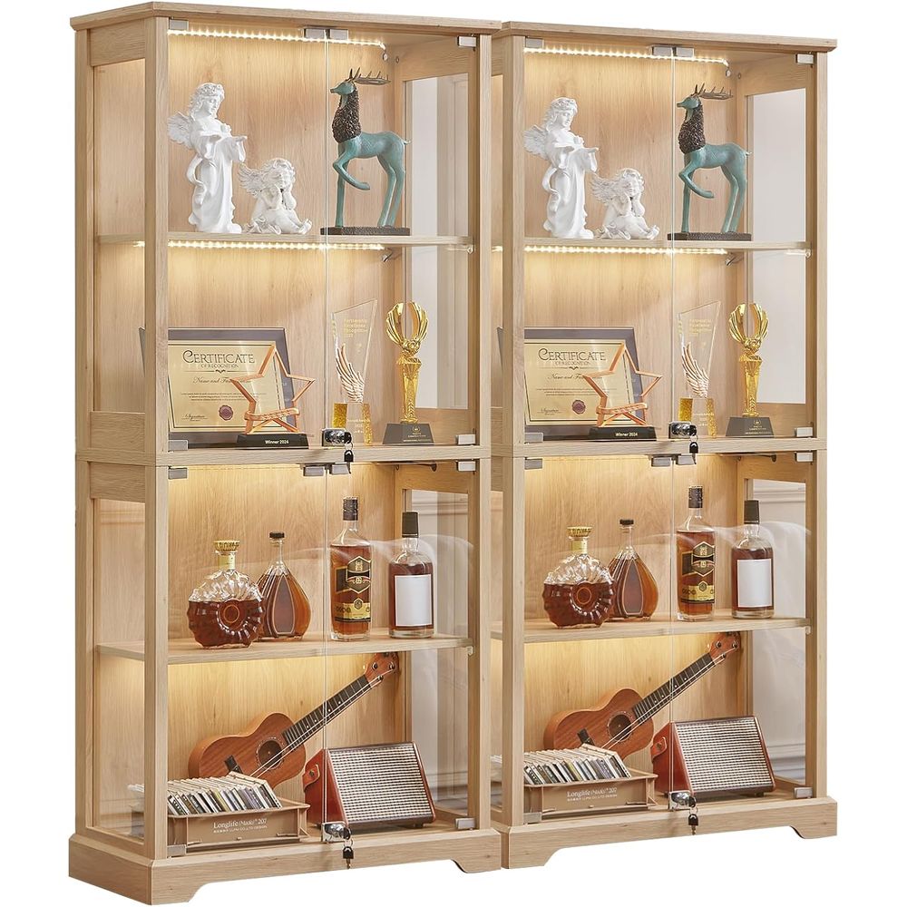 Dual Glass Door Display Cabine - Lighting & Home Decor Studio 리뷰 및 가격