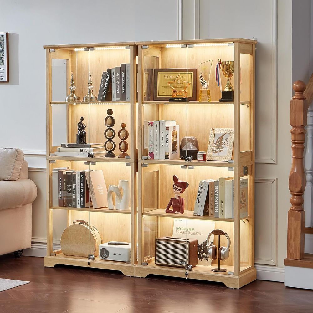 Dual Glass Door Display Cabine - Lighting & Home Decor Studio 리뷰 및 가격