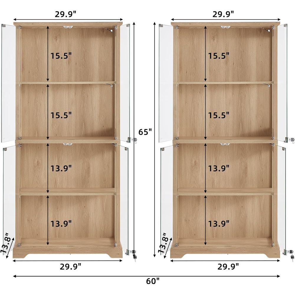 Dual Glass Door Display Cabine - Lighting & Home Decor Studio 리뷰 및 가격