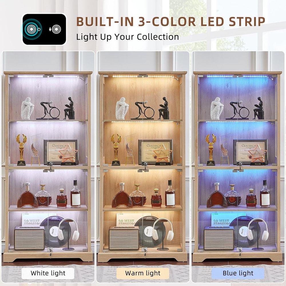Dual Glass Door Display Cabine - Lighting & Home Decor Studio 리뷰 및 가격