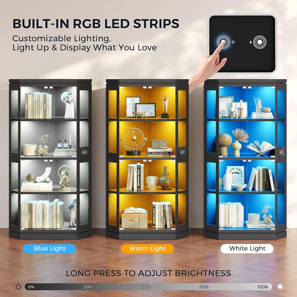 67 Tall 4-Tier Glass Display C - Lighting & Home Decor Studio 리뷰 및 가격