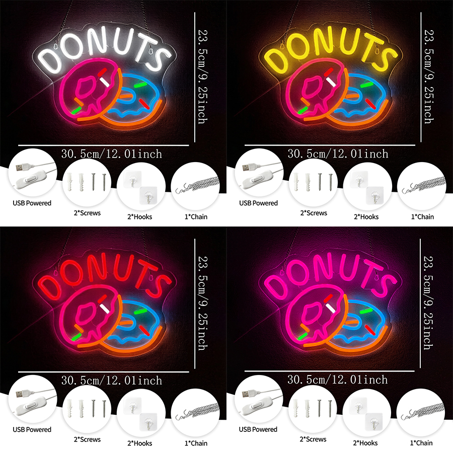 Donuts Led Neon Sign, Used For - Lighting Decor Store 리뷰 및 가격