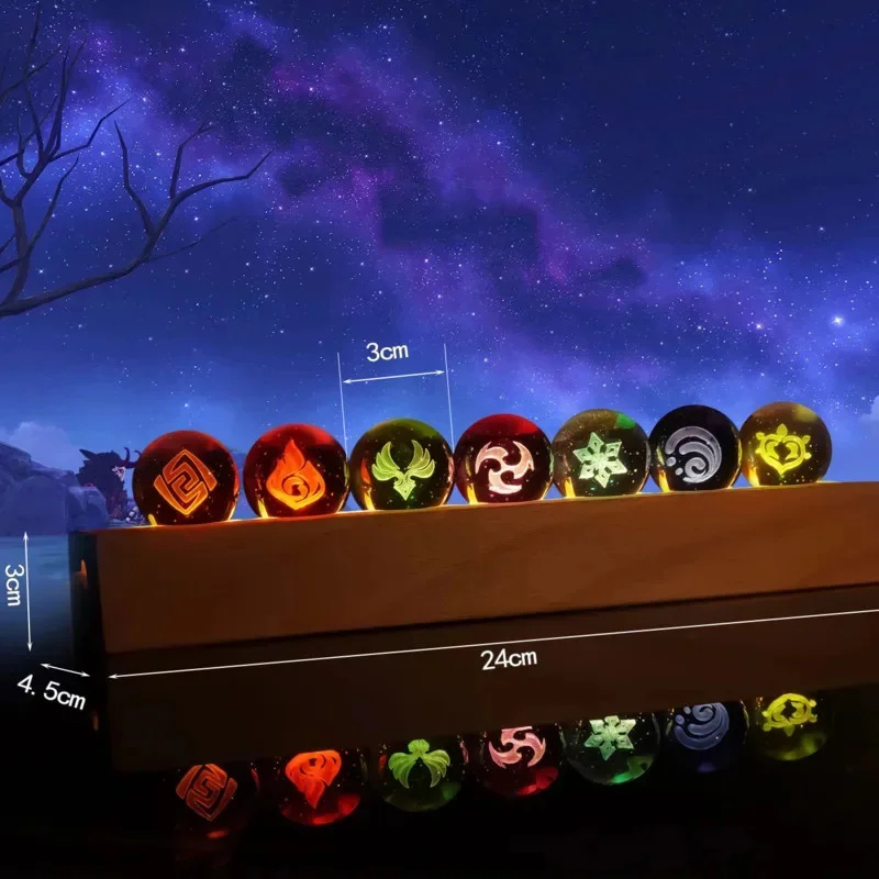 Game Genshin Impact Crystal Ba - Elements Lighting Decor 리뷰 및 가격