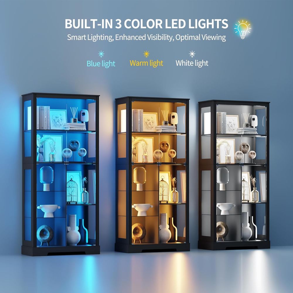 71 Illuminated Glass Curio Cab - Lighting & Home Decor Studio 리뷰 및 가격