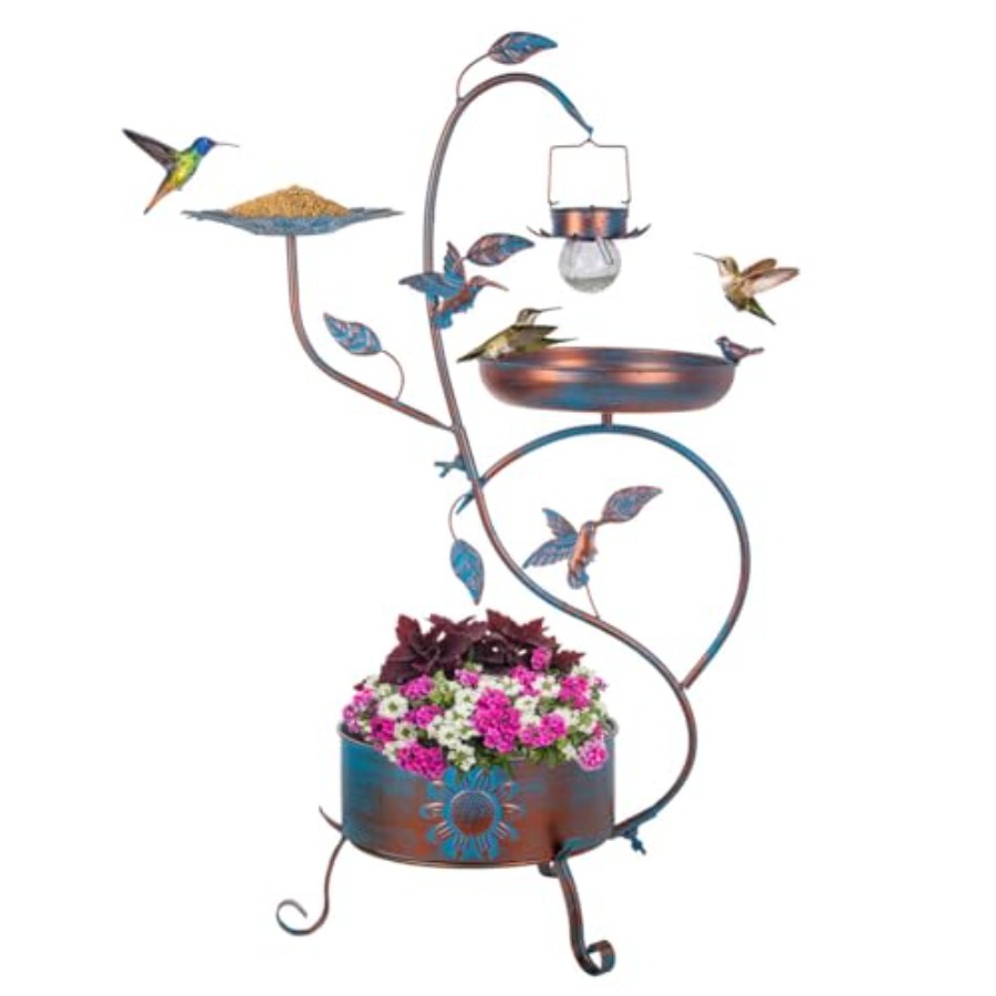Outdoor metal bird bath with p - Lighting Decoration Outdoor 리뷰 및 가격