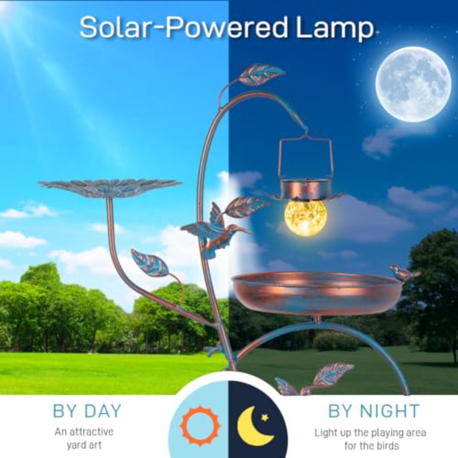 Outdoor metal bird bath with p - Lighting Decoration Outdoor 리뷰 및 가격