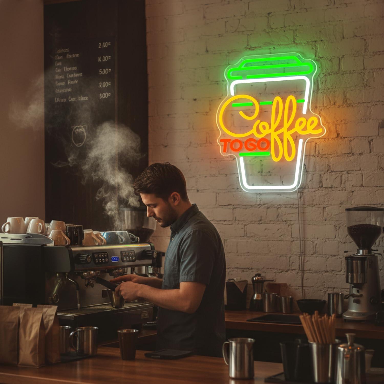 Coffee Neon Sign USB Dimmable  - Lighting Decor Home 리뷰 및 가격