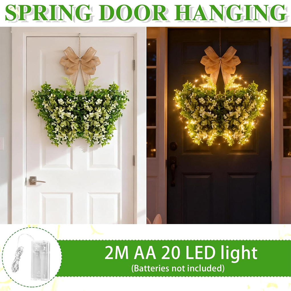 Spring Lighted Wreath Door Rin - Elements Lighting Decor 리뷰 및 가격