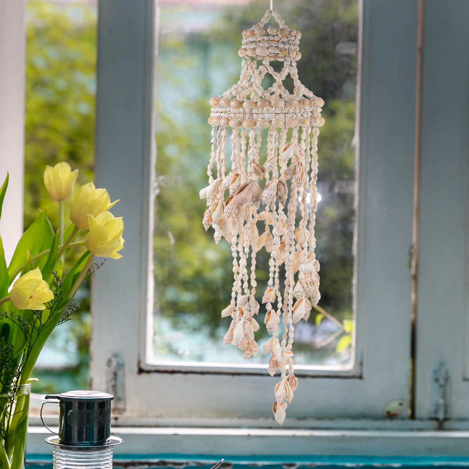 1Pcs Premium Shell Wind Chime  - Elements Lighting Decor 리뷰 및 가격