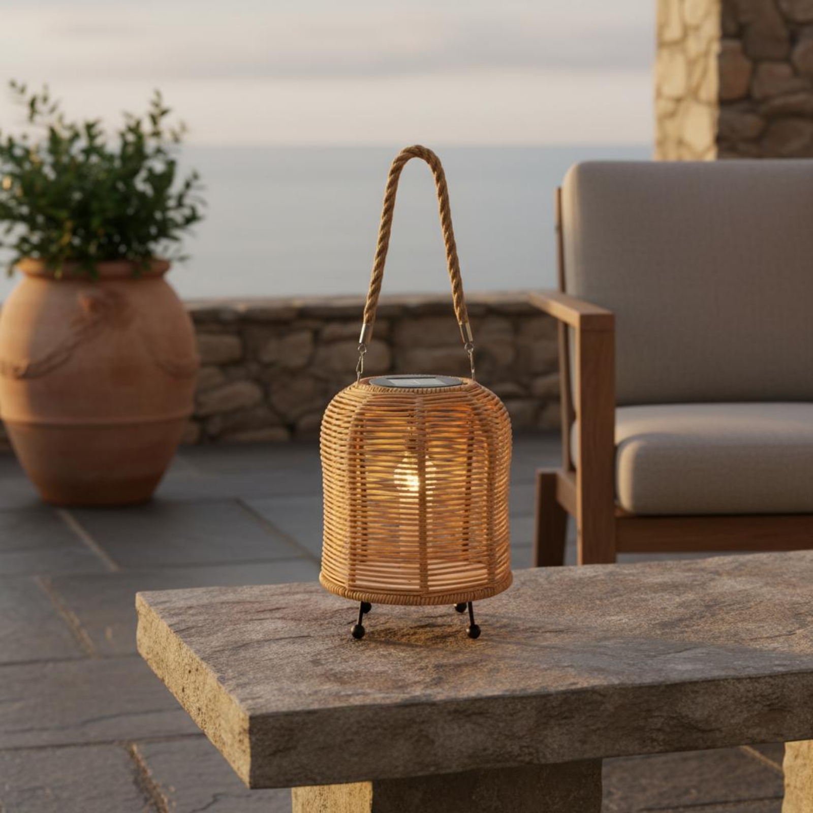 Handwoven Solar Lantern Warm L - Lighting Decor Home 리뷰 및 가격