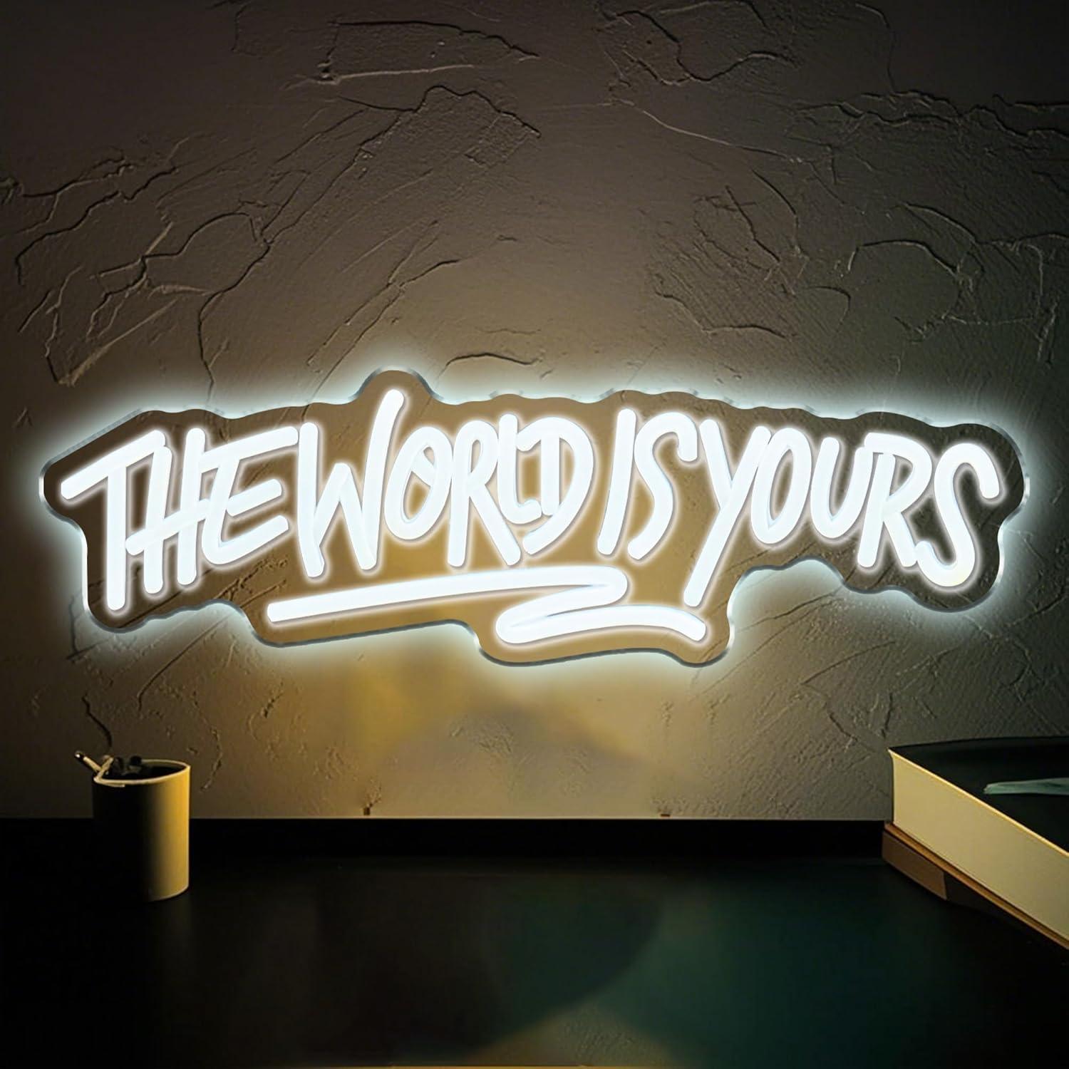 The World is Yours Neon Sign U - Lighting Decor For Wedding 리뷰 및 가격