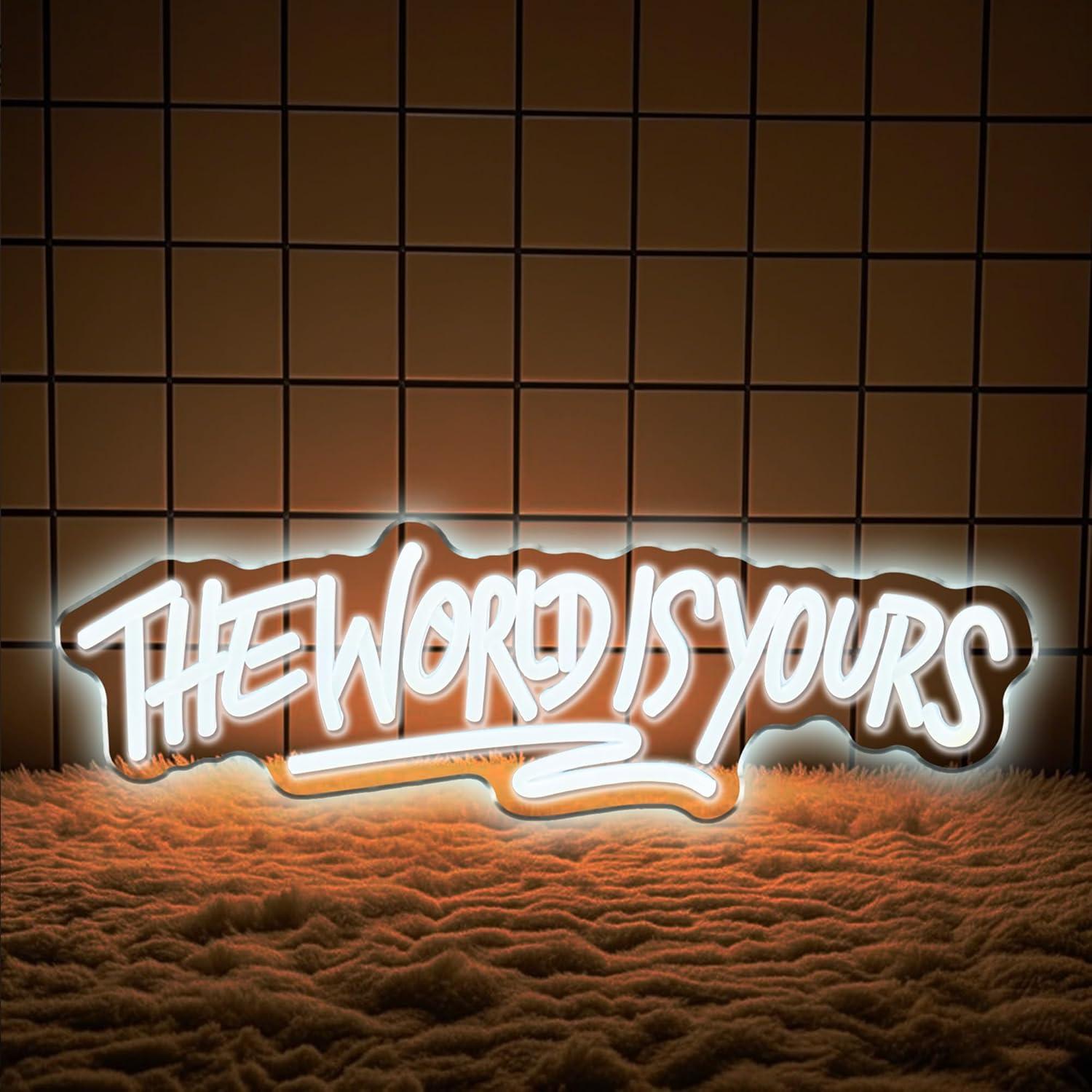 The World is Yours Neon Sign U - Lighting Decor For Wedding 리뷰 및 가격