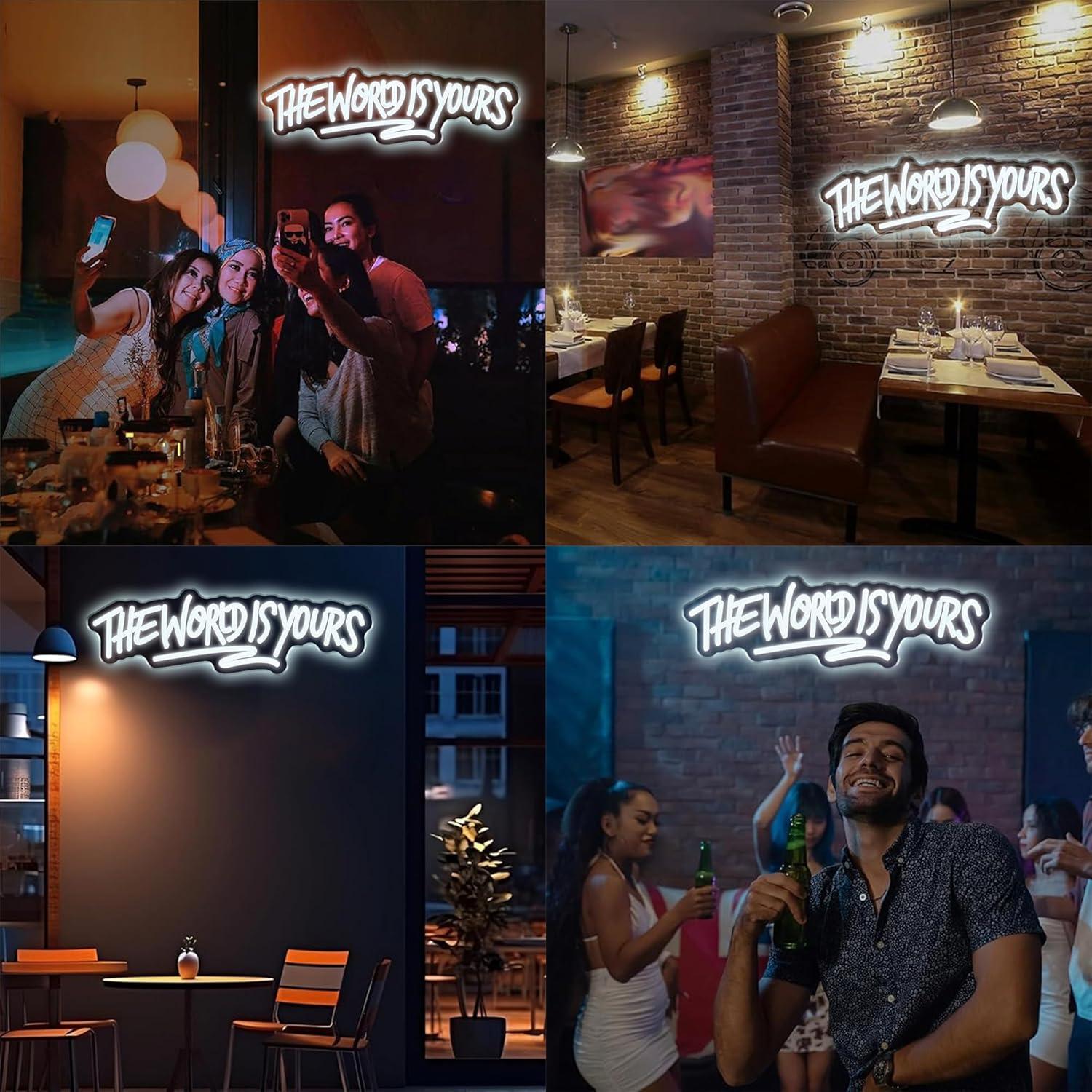 The World is Yours Neon Sign U - Lighting Decor For Wedding 리뷰 및 가격