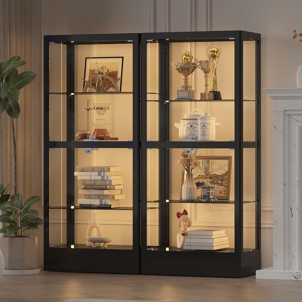 4-Sided Lockable Glass Display - Lighting & Home Decor Studio 리뷰 및 가격