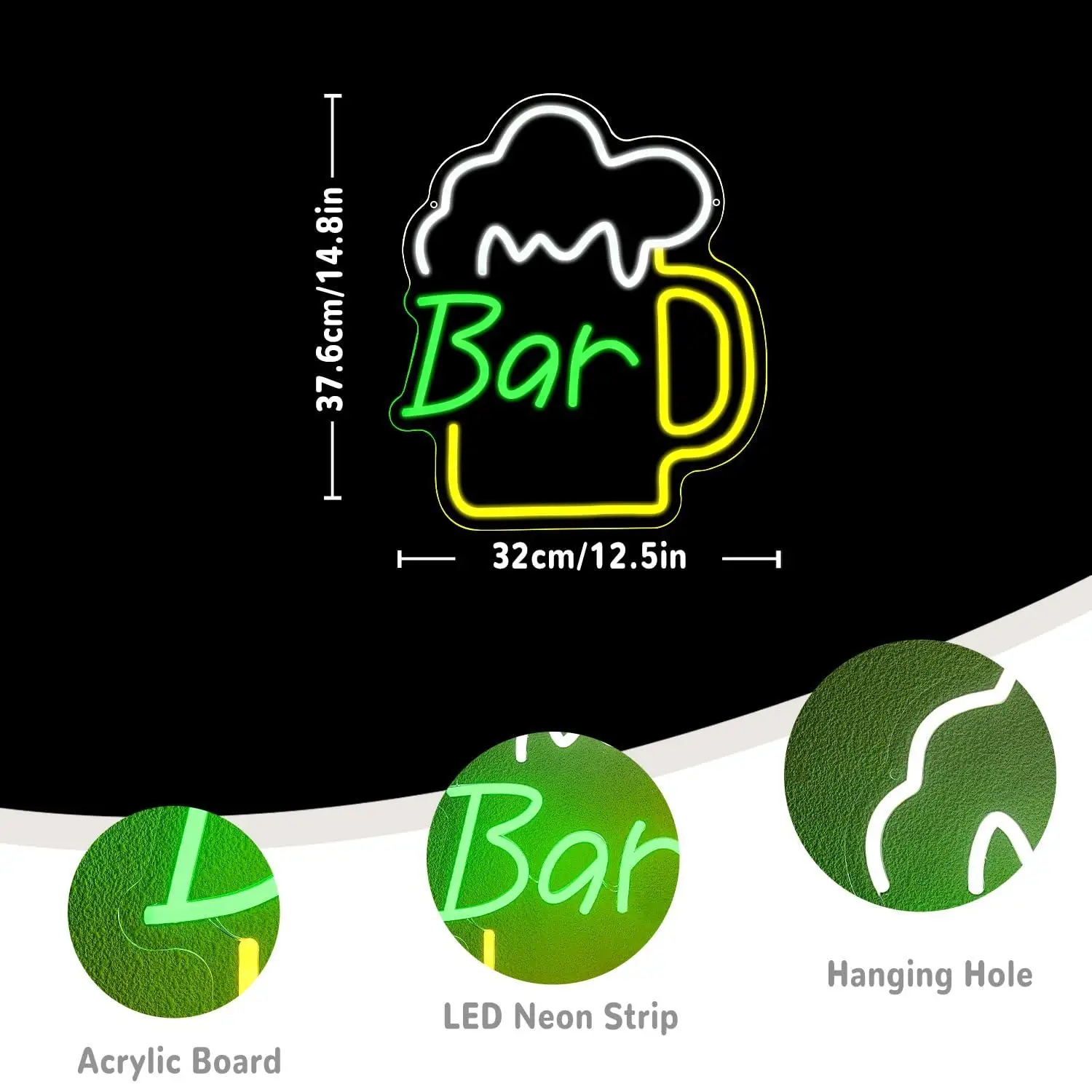 Beer Bar Neon Sign USB Dimmabl - Lighting Decor Home 리뷰 및 가격