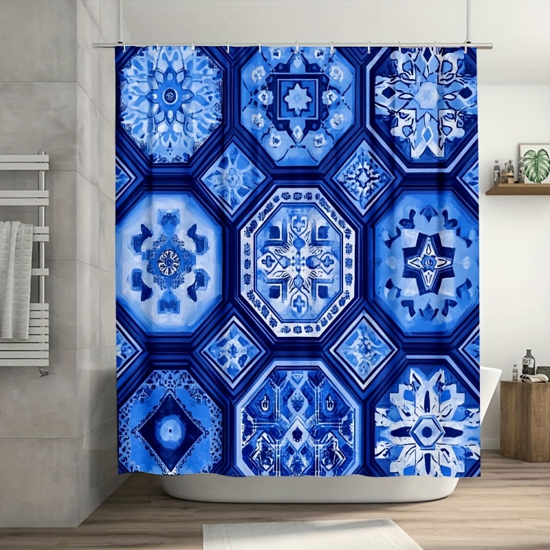 Geometric Blue Ethnic Shower C - Elements Lighting Decor 리뷰 및 가격
