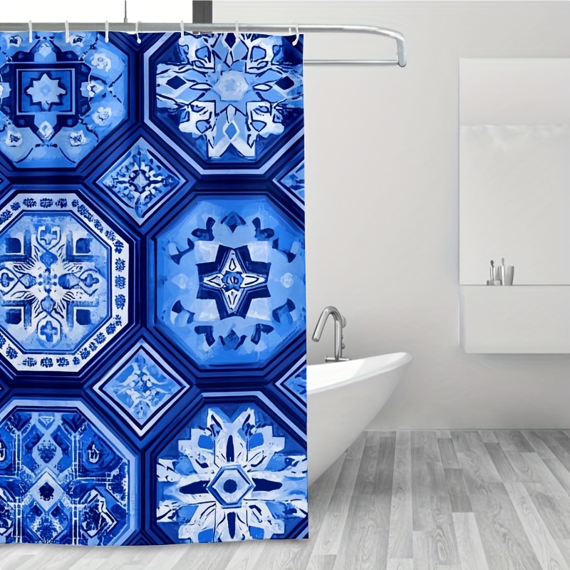 Geometric Blue Ethnic Shower C - Elements Lighting Decor 리뷰 및 가격